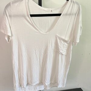Lush White Scoop Neck Blouse
